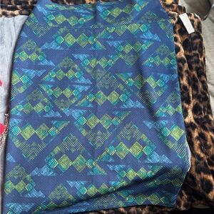 LuLaRoe Blue Midi Pencil Skirt for Casual Wear